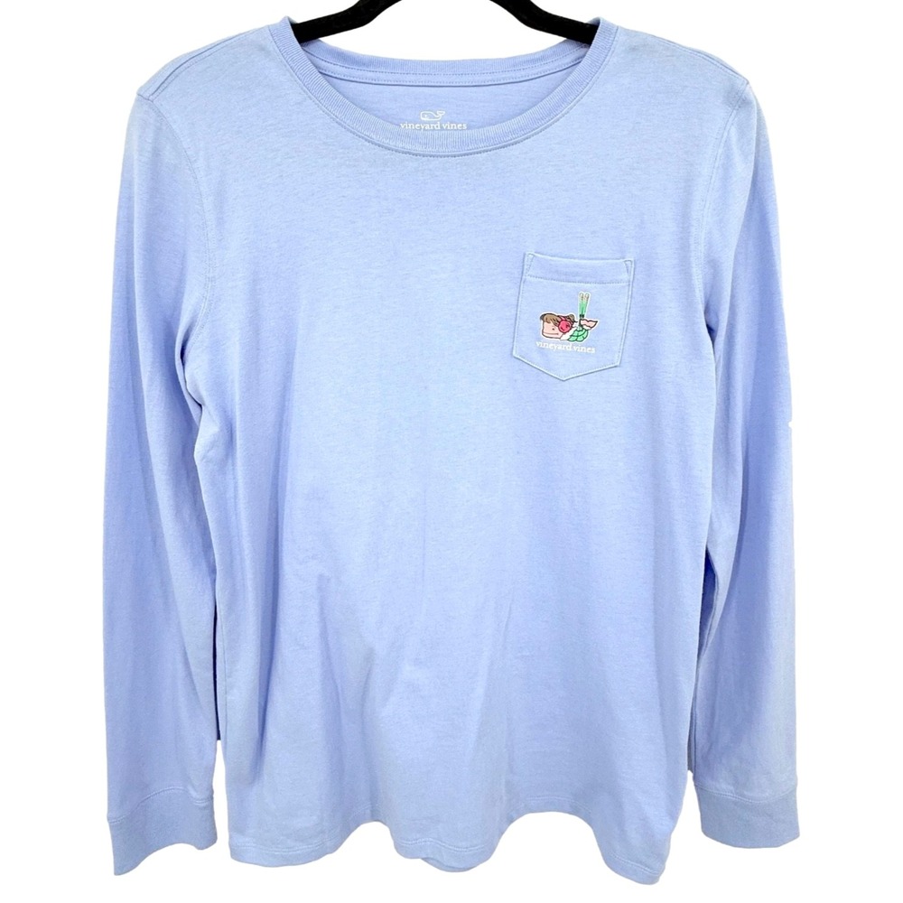 Vineyard Vines Womens Top XL 16 Winter Whale Graphic Holiday Après Ski Lodge